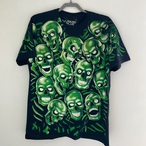 Liquid Blue Skull T-shirt